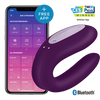 Vibrátor Double Joy Violet pro páry s aplikací Satisfyer