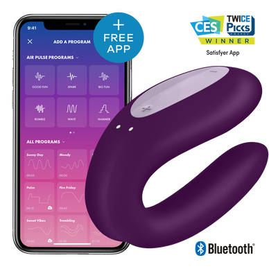 Wibrator Dla Par Double Joy Violet With App Satisfyer