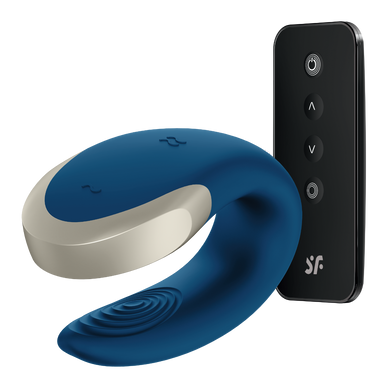 Vibrátor pro páry Double Love Blue Satisfyer